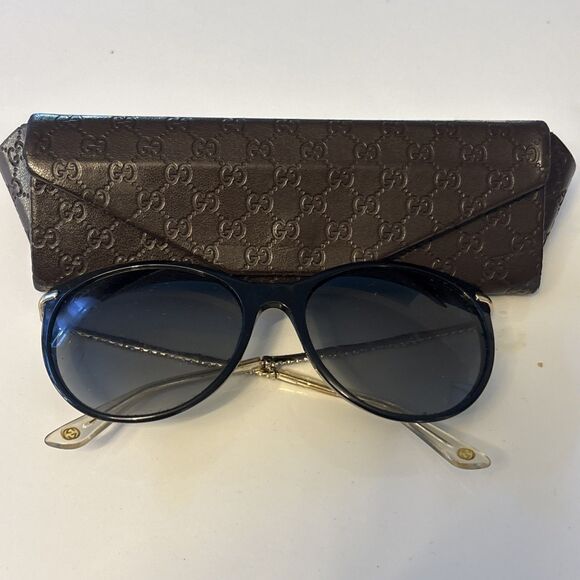 Gucci Crystal Bamboo Cat Eye Sunglasses Polarized Italy Black GG 3771 main image 15